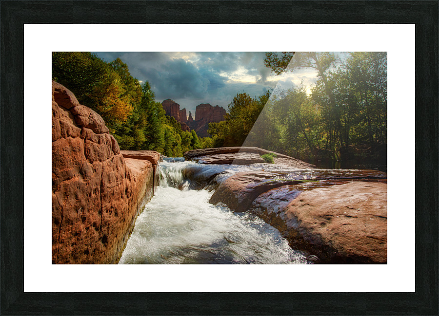 Red Rock Crossing Clouds Picture Frame print