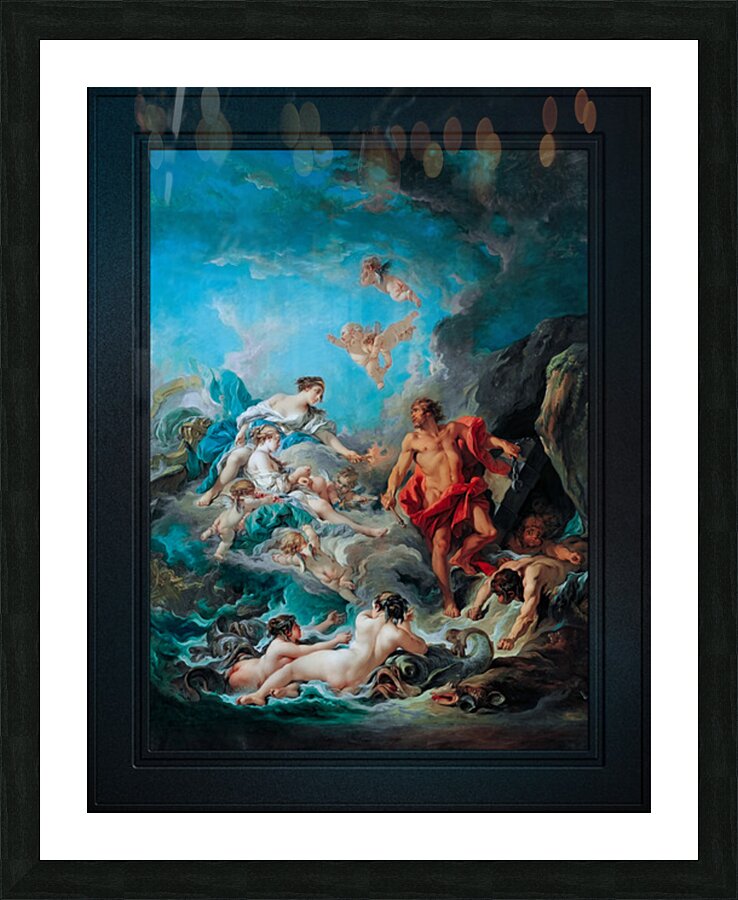 Juno Asking Aeolus To Release The Winds by Francois Boucher Remastered Xzendor7 Classical Fine Art Old Masters Reproductions Picture Frame print