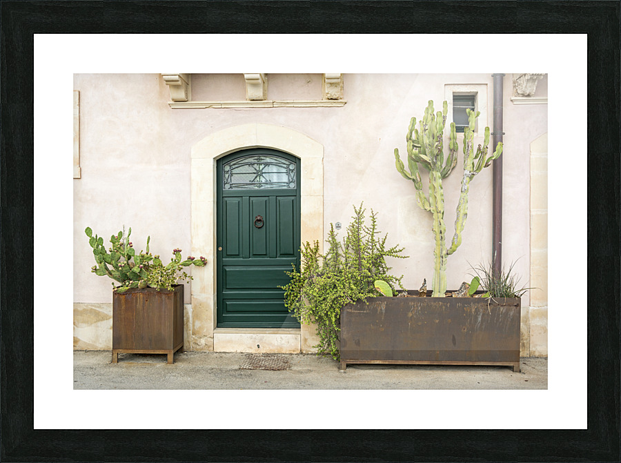 Mediterranean Facade Picture Frame print