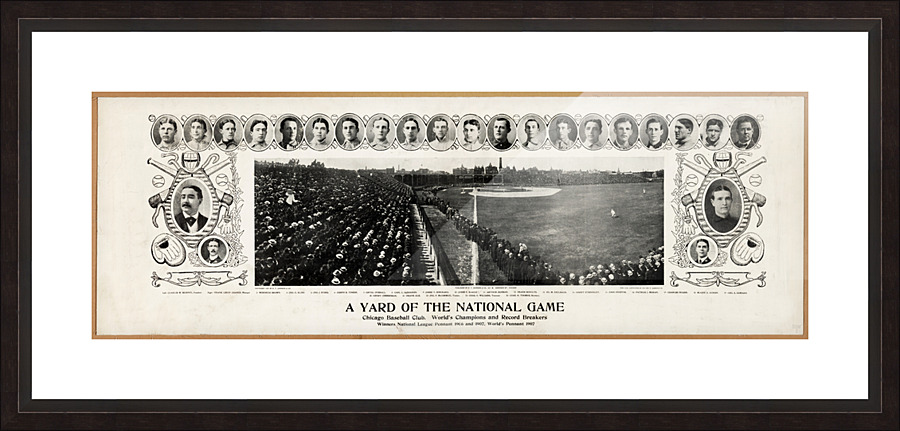 1907 Chicago Cubs A Yard of the National Game  Picture Frame print