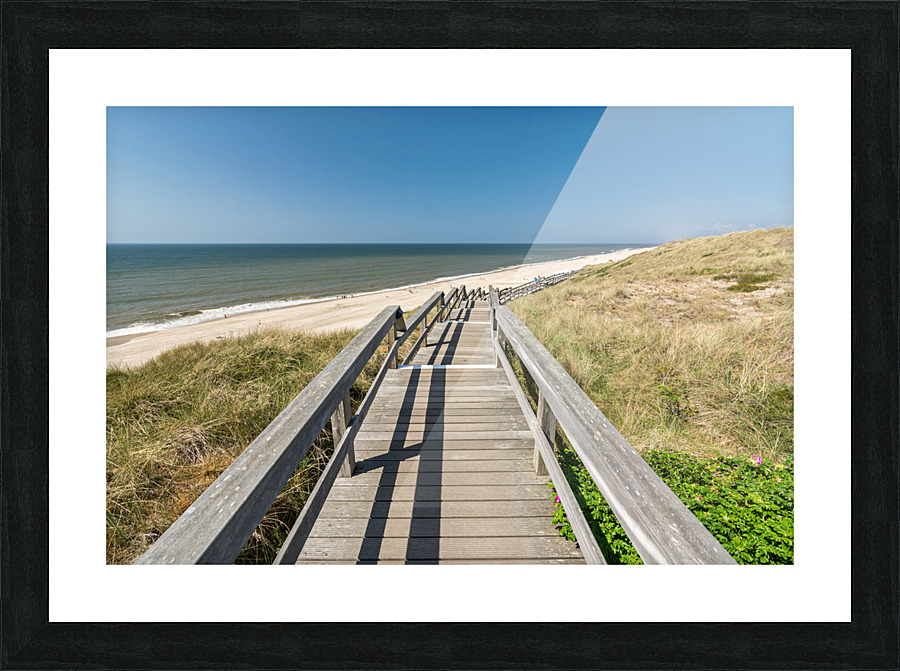 Foot Bridge in the Dunes Picture Frame print