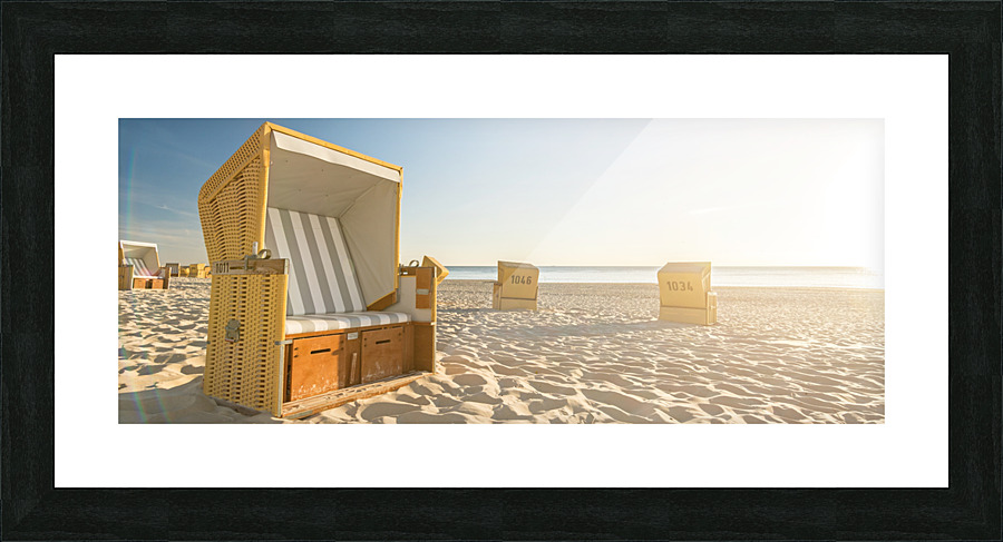 Beach Chairs  in Sylt Picture Frame print