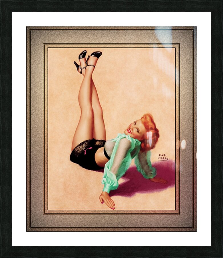 Judy Garland Poses For Earl Moran Remastered Vintage Retro Xzendor7 Art Reproductions Picture Frame print