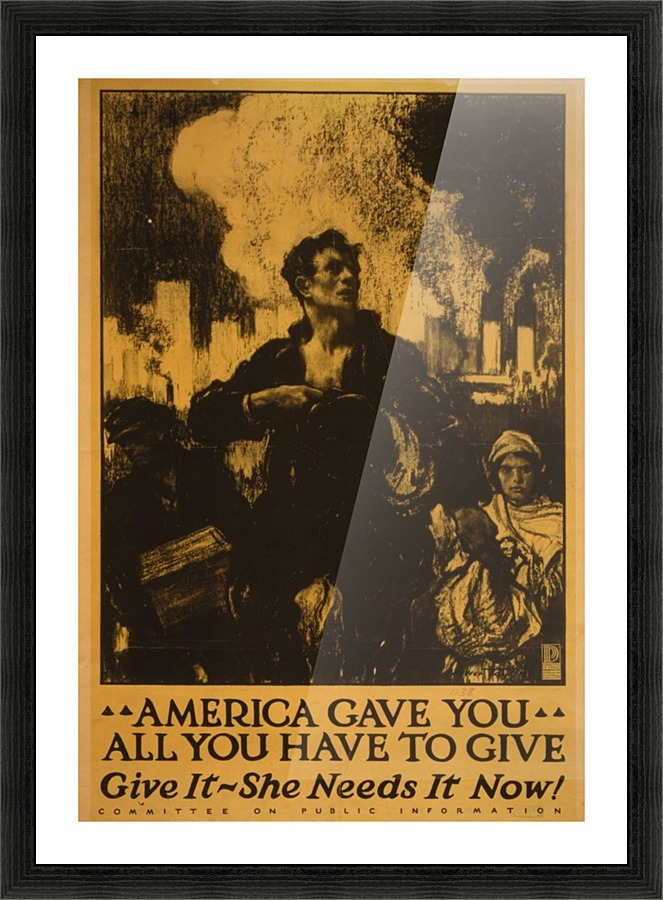 America gave it all Picture Frame print