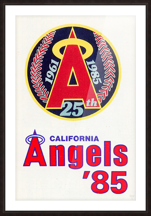 1985 California Angels Retro Poster Picture Frame print