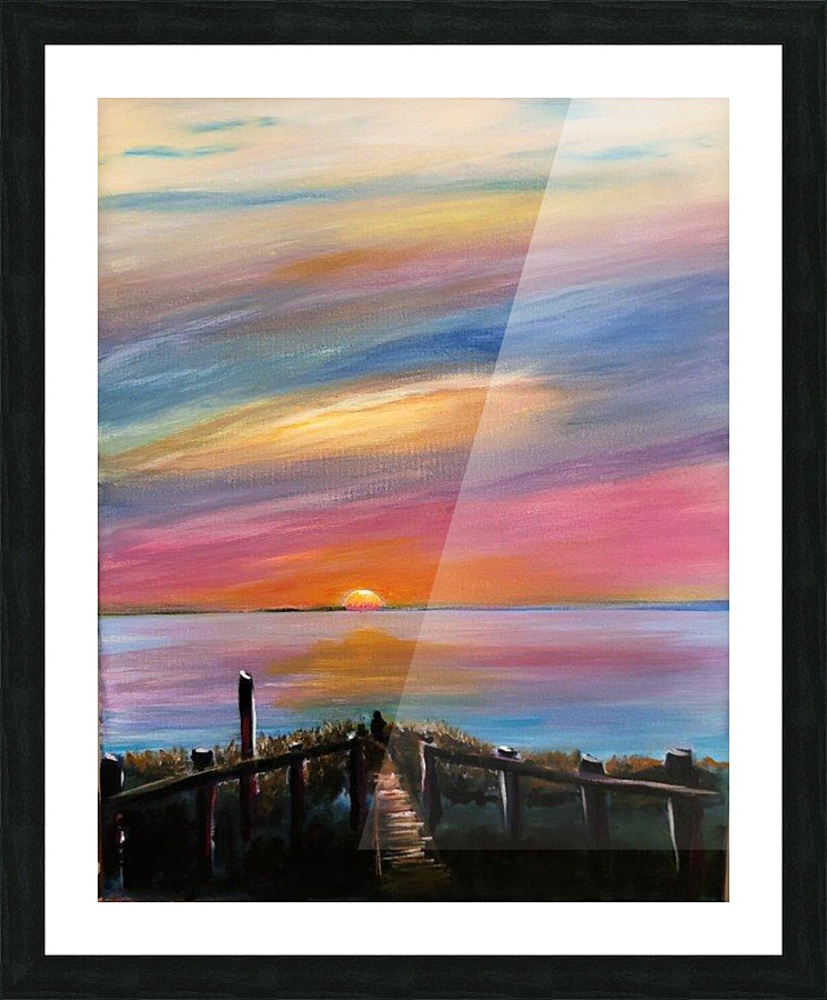 Deleware Bay Sunset Picture Frame print