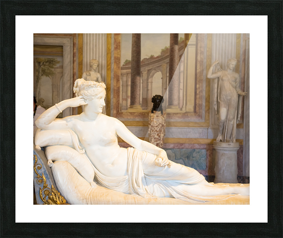 Classical statue of Pauline Bonaparte made by Antonio Canova Picture Frame print