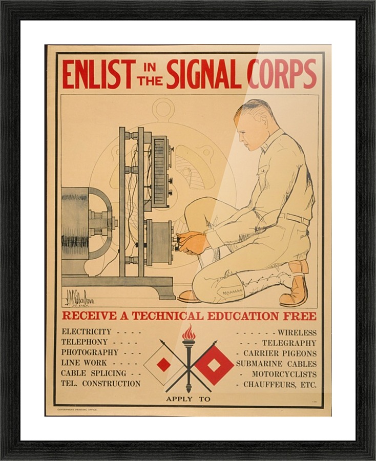 Signal Corps Picture Frame print