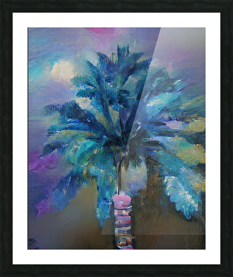 Naples Gardens Lunar Palm Picture Frame print