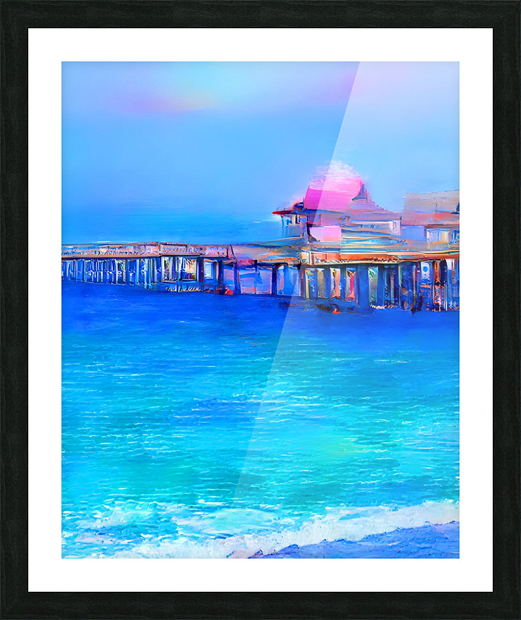 Pastel Abstract Naples Pier Picture Frame print