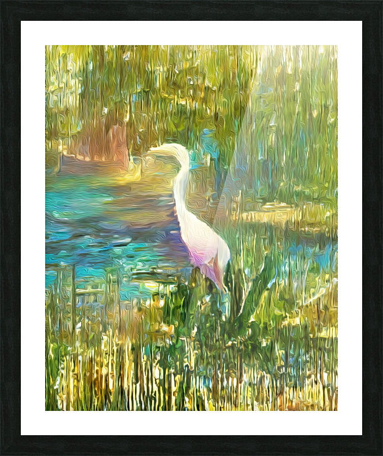 Naples Madison Park Egret Pastel Picture Frame print