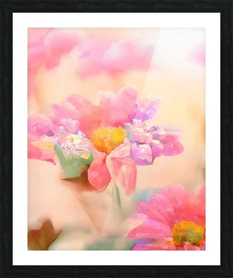 Pastel Flower Picture Frame print