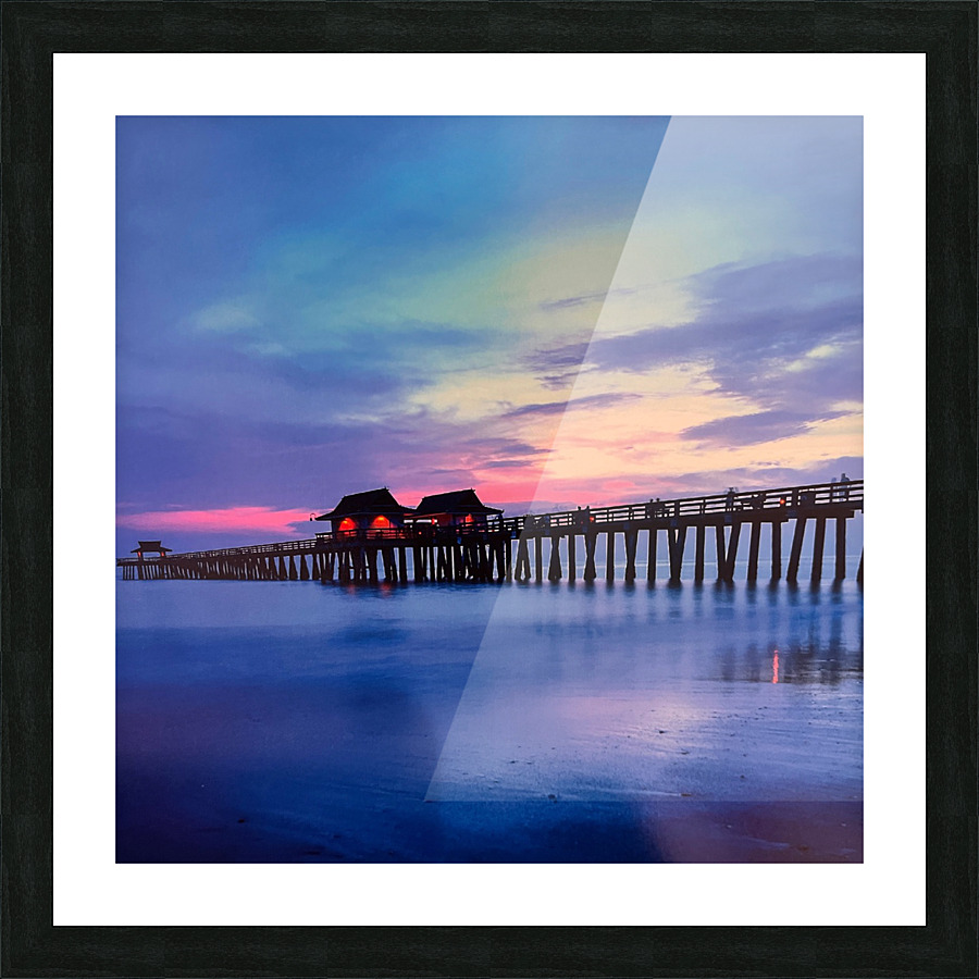 Naples Pier Pastel Night Sky Picture Frame print
