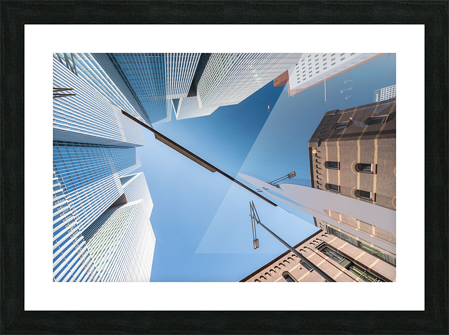 Ancient and modern buildings low angle view rjpg Picture Frame print