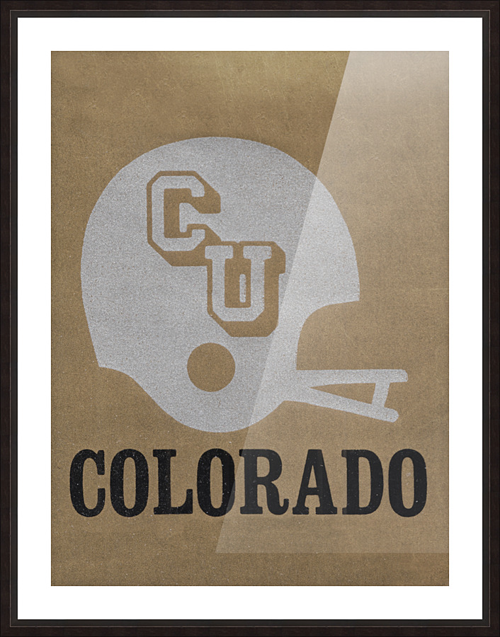Retro Seventies Colorado Buffaloes Football Helmet Art Picture Frame print