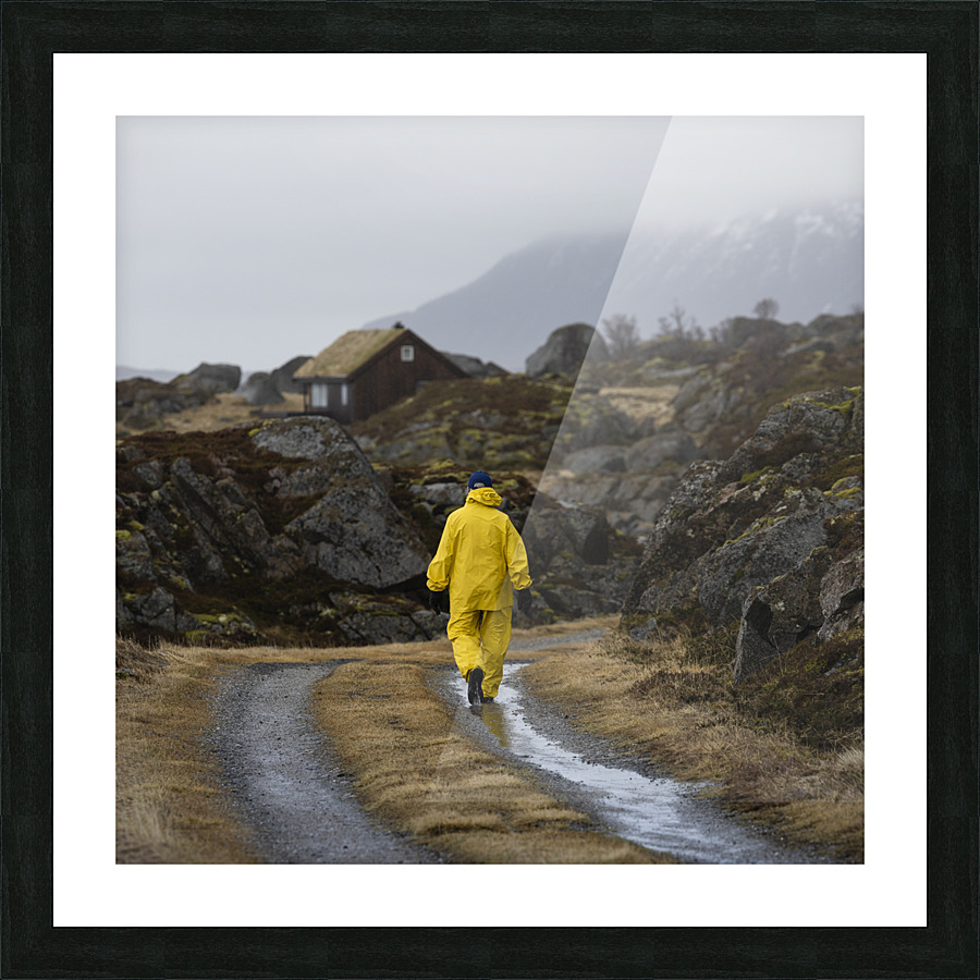 In the rain Picture Frame print