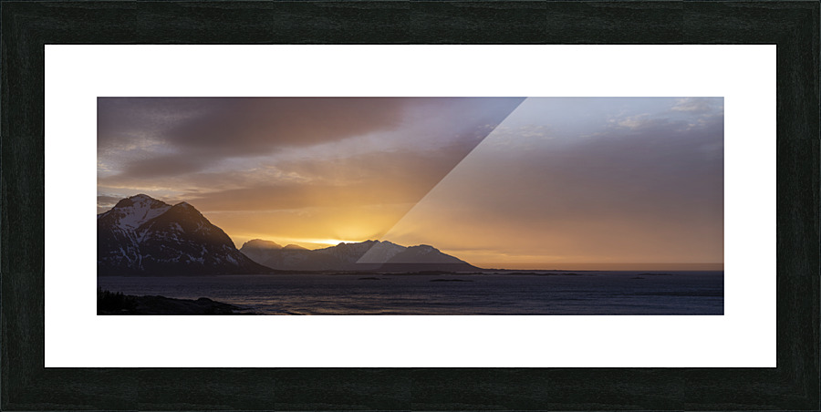 Lofoten sunset pano Picture Frame print