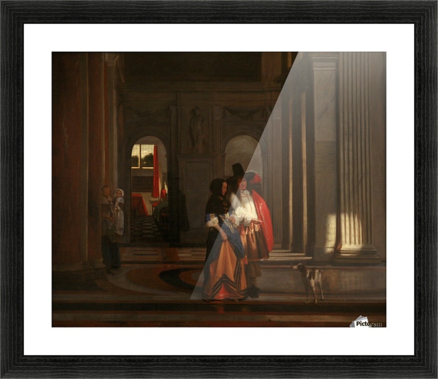Going for a walk in the Amsterdam Town Hall Picture Frame print