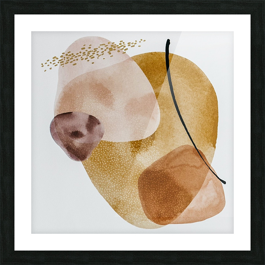 Gold 3 Picture Frame print