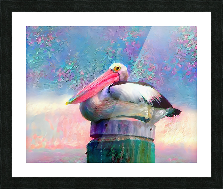 The Pastel Pelican Queen Picture Frame print