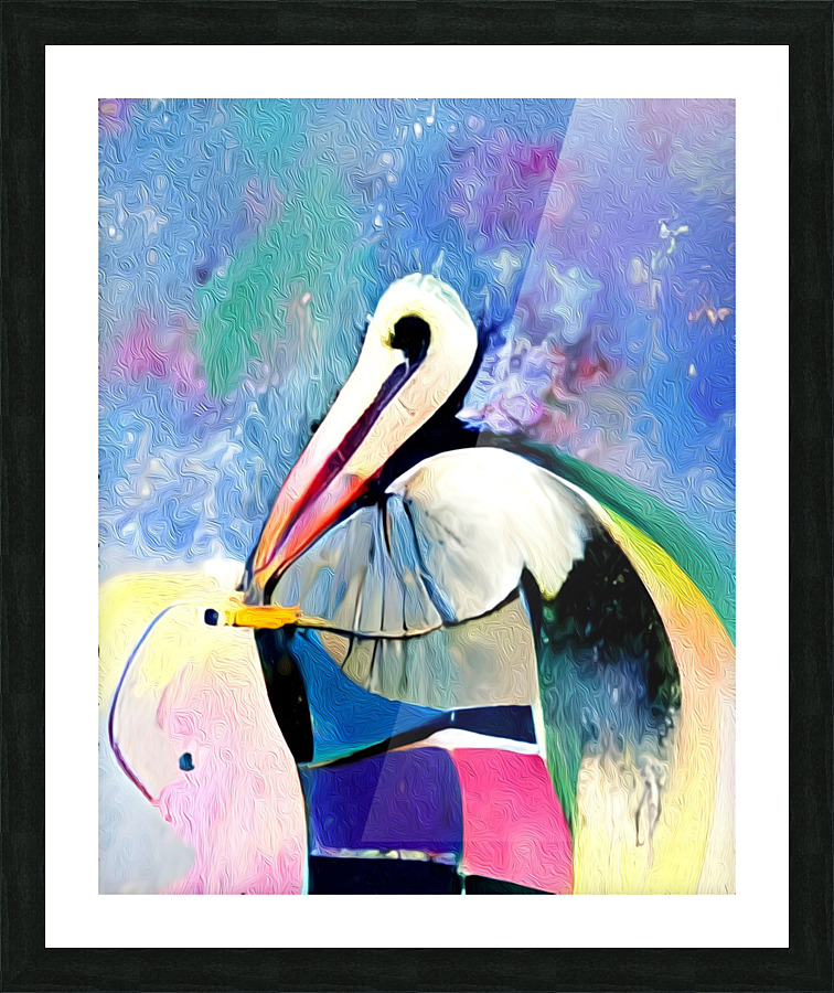 Cubism Pelican Picture Frame print