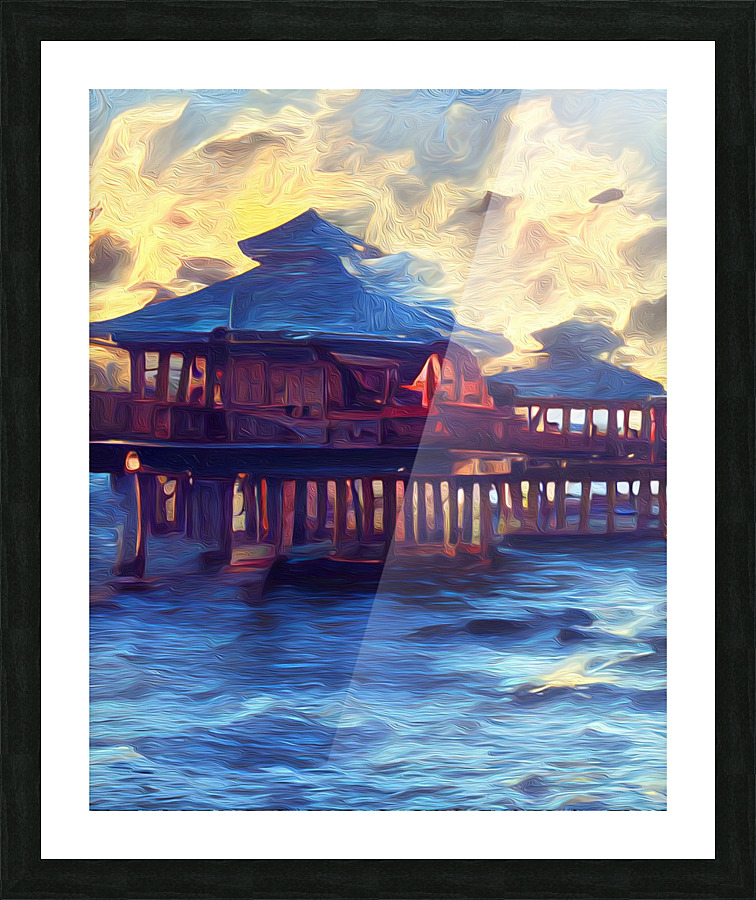 Naples Pier Van Gogh Style Beauty Picture Frame print