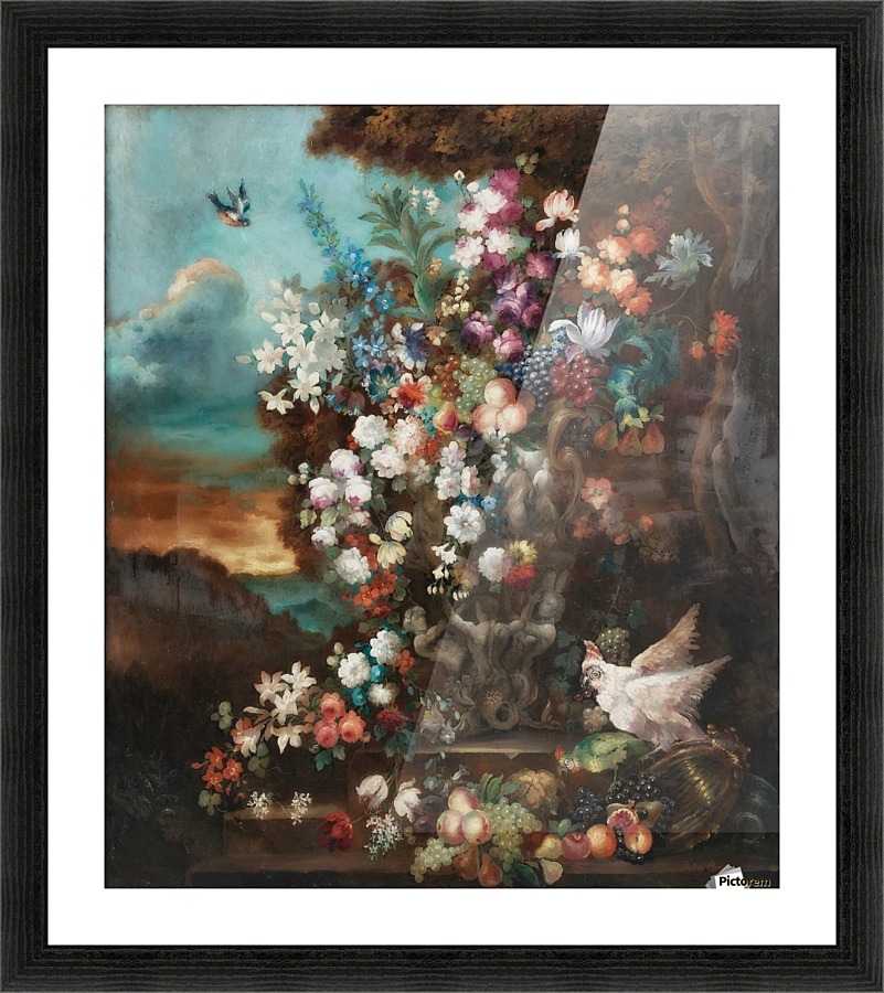 Flowers and birds Picture Frame print