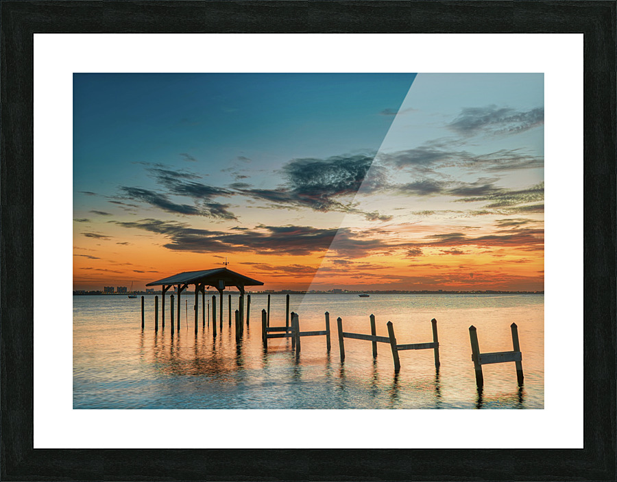  MELBOURNE CAUSEWAY SUNSET  Picture Frame print
