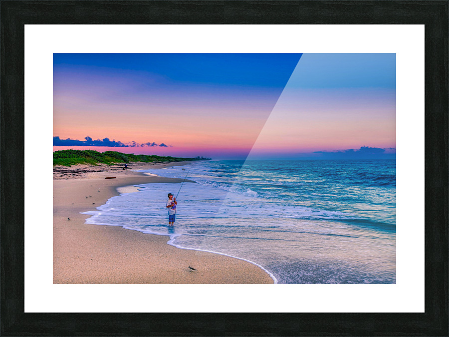SEBASTIAN INLET FISHING Picture Frame print