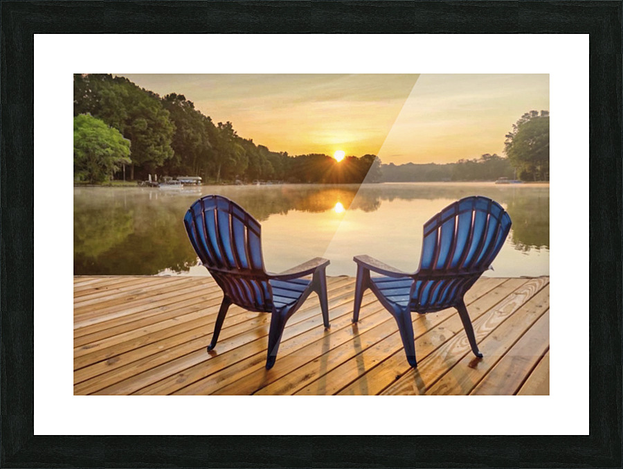 CALM LAKE SUNRISE Picture Frame print