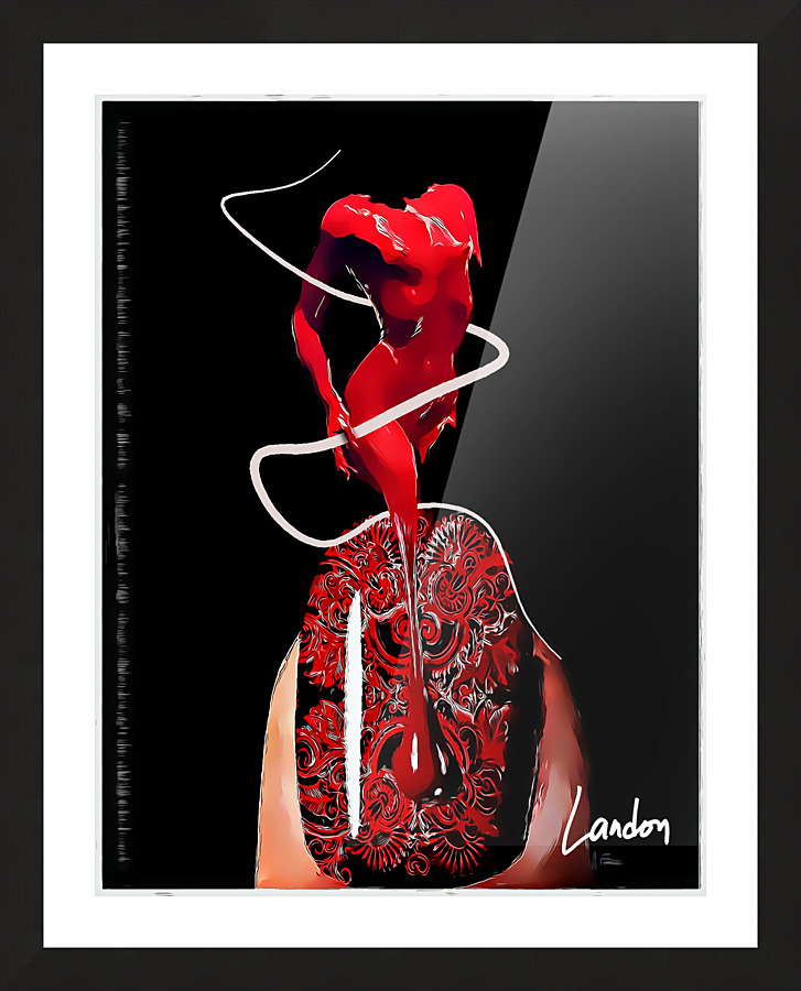 Scarlet Drip Picture Frame print