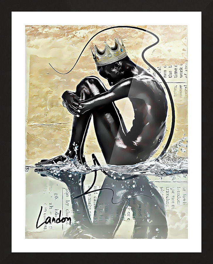 Naked King Picture Frame print