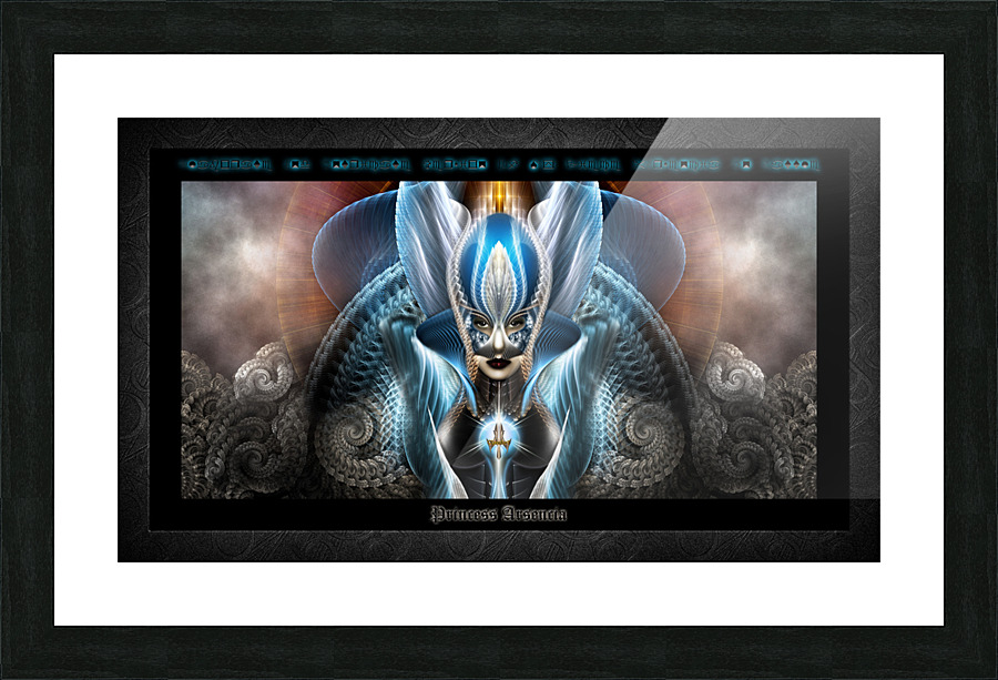 Princess Arsencia The Symbols Of Arnoontraak Fractal Art Sci-Fantasy Portrait by Xzendor7 Picture Frame print