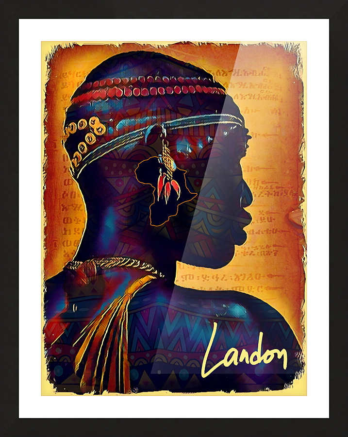 Fearless Black Warrior Picture Frame print