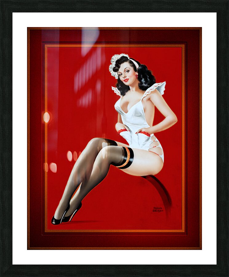 The Maid by Peter Driben Remastered Vintage Retro Xzendor7 Art Reproductions Picture Frame print