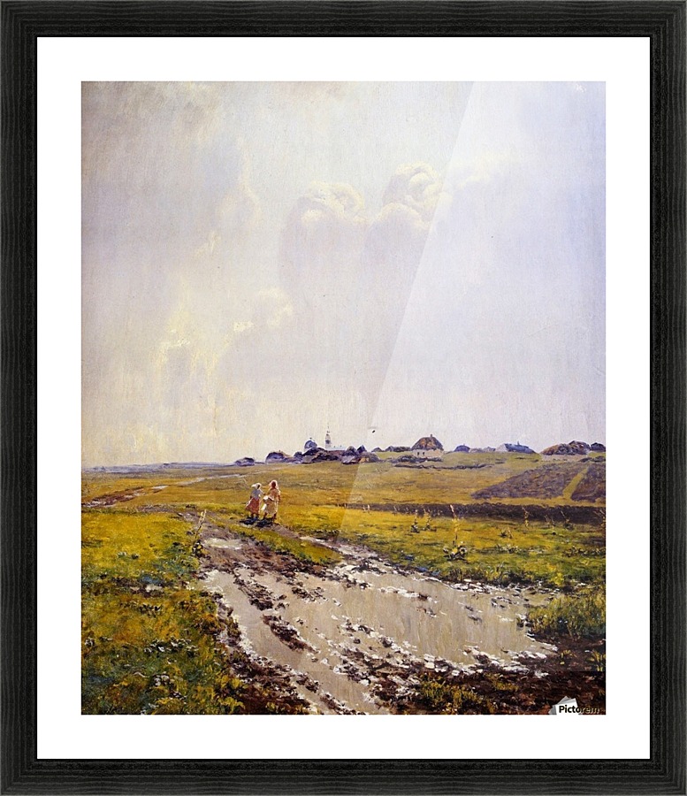 A walk after the rain Picture Frame print