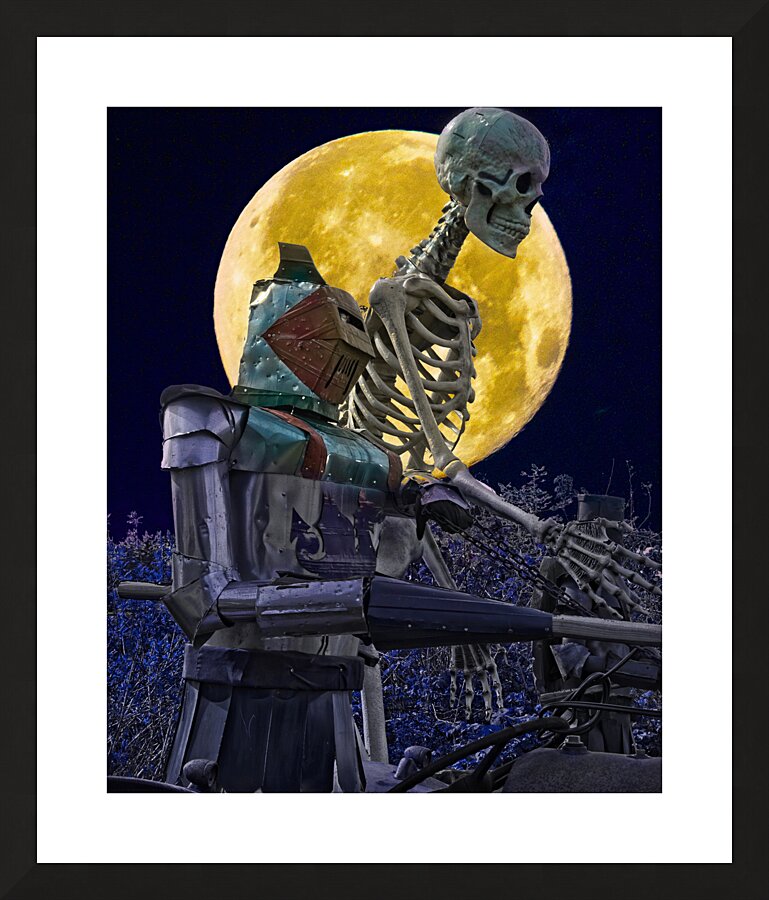 Attack By Moonlight  Framed Print Print