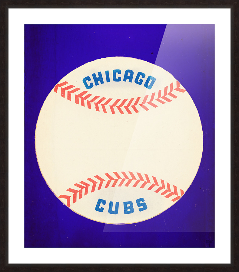 Vintage Chicago Cubs Baseball Wall Art Picture Frame print