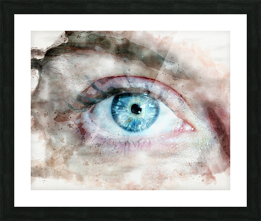 Blue Eye Watercolor2 Picture Frame print