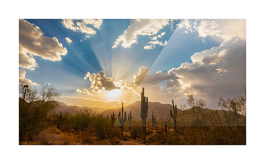 White Tanks Desert Sunset Picture Frame print