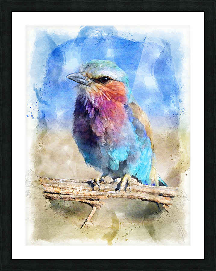 Watercolor Bird Picture Frame print