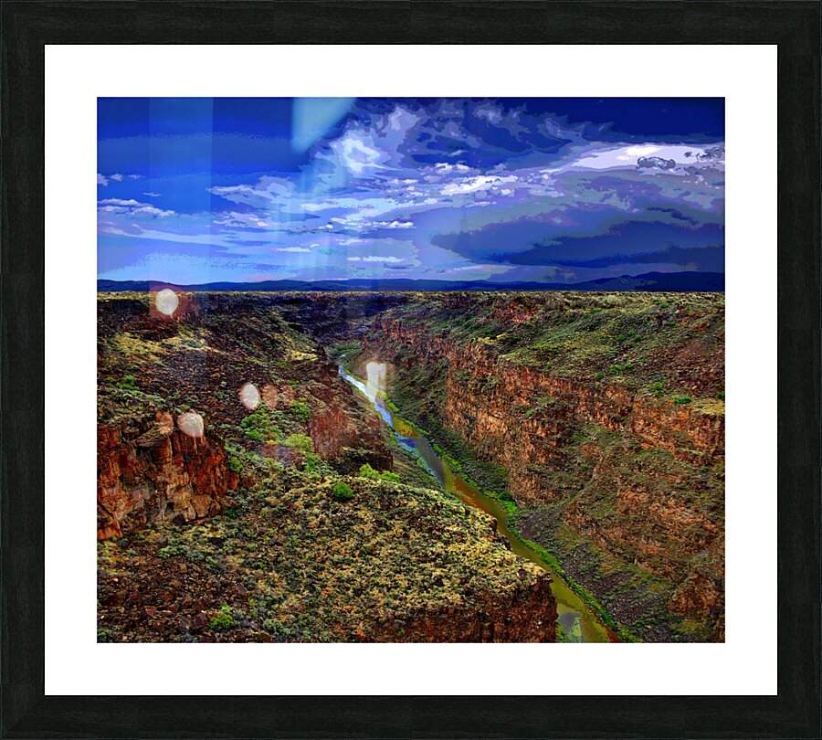 THE RIO GRANDE GORGE NEAR TAOS NEW MEXICO   Framed Print Print