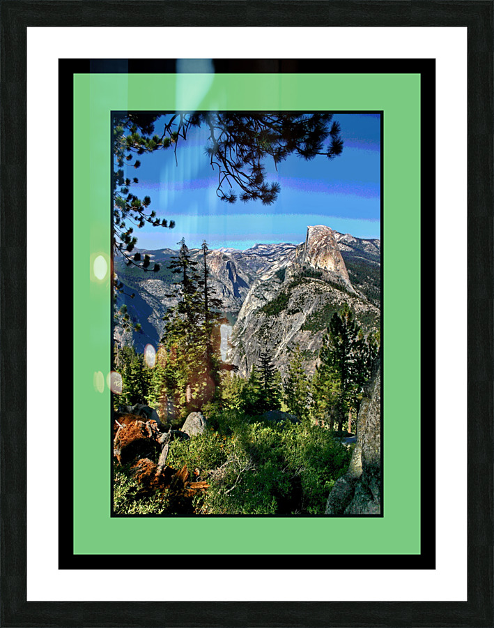 HALF DOME FROM GLACIER POINT - YOSEMITE NATIONAL PARK  Framed Print Print