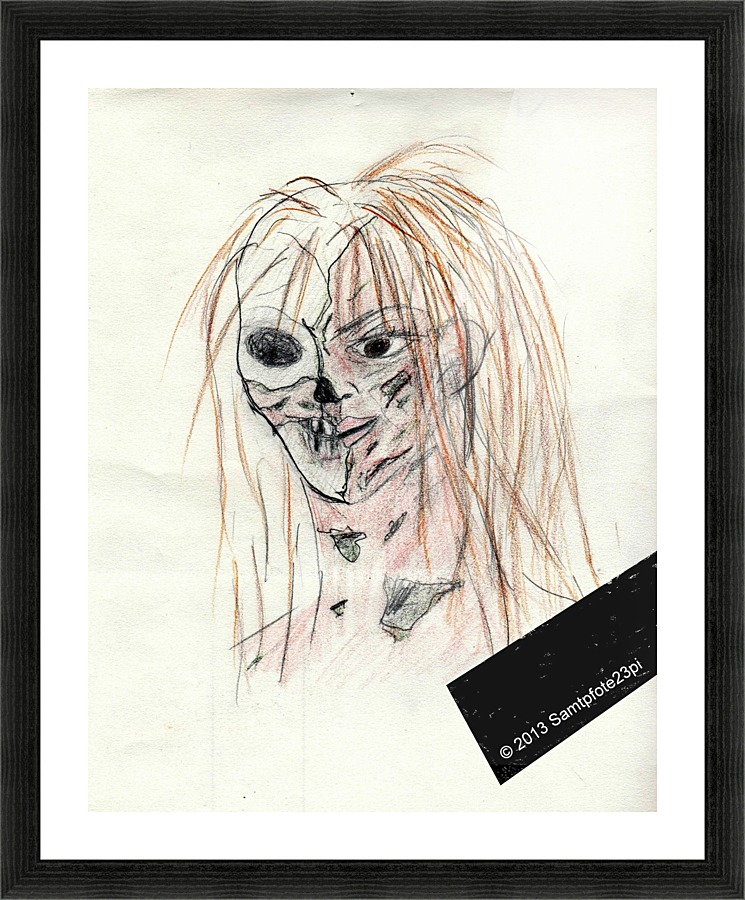 Zombie Picture Frame print