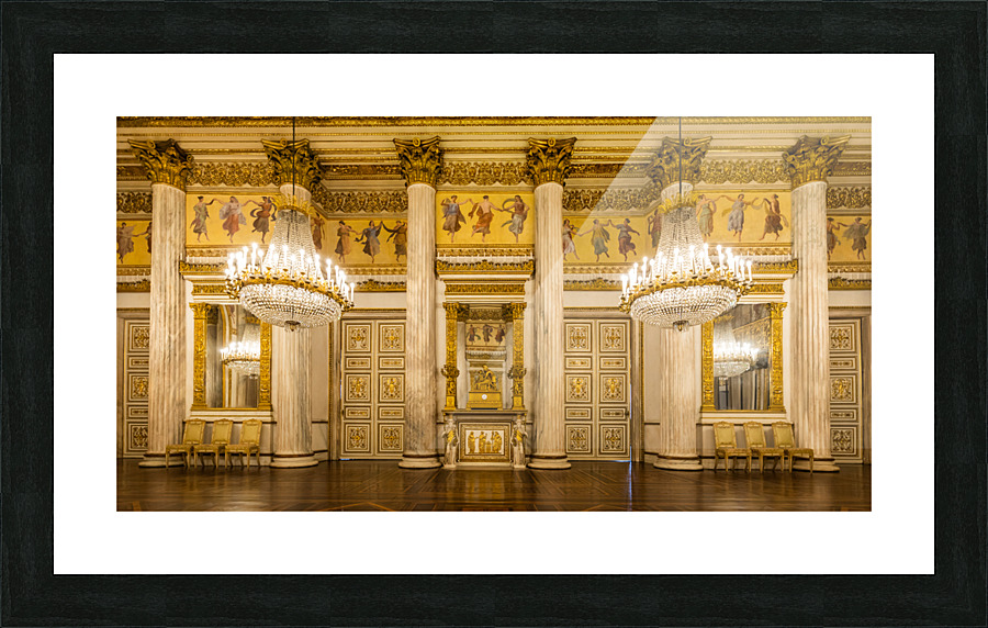 Turin Italy - Circa January 2022: romantic old ballroom interio Picture Frame print