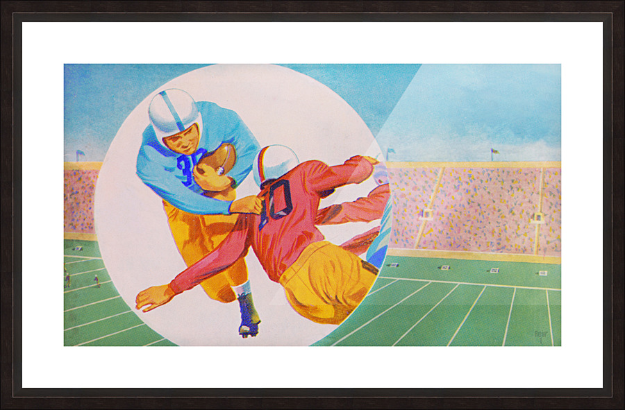 1952 Football Remix Art Picture Frame print