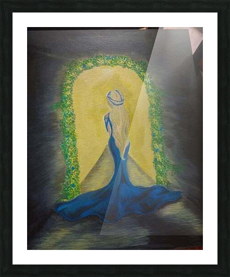 Maiden in Blue Picture Frame print