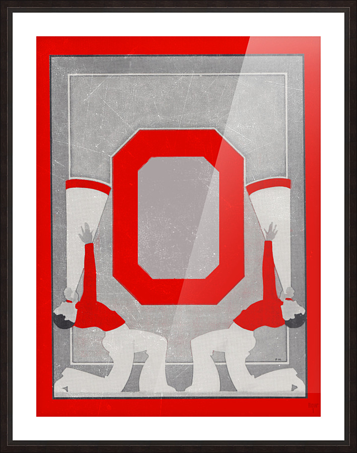 1938 Ohio State Vintage Art Picture Frame print