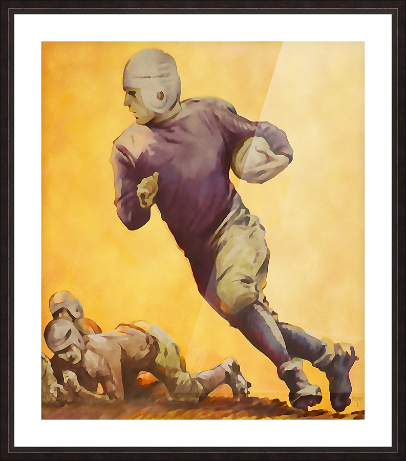 Autumn Gridiron Sunset Picture Frame print