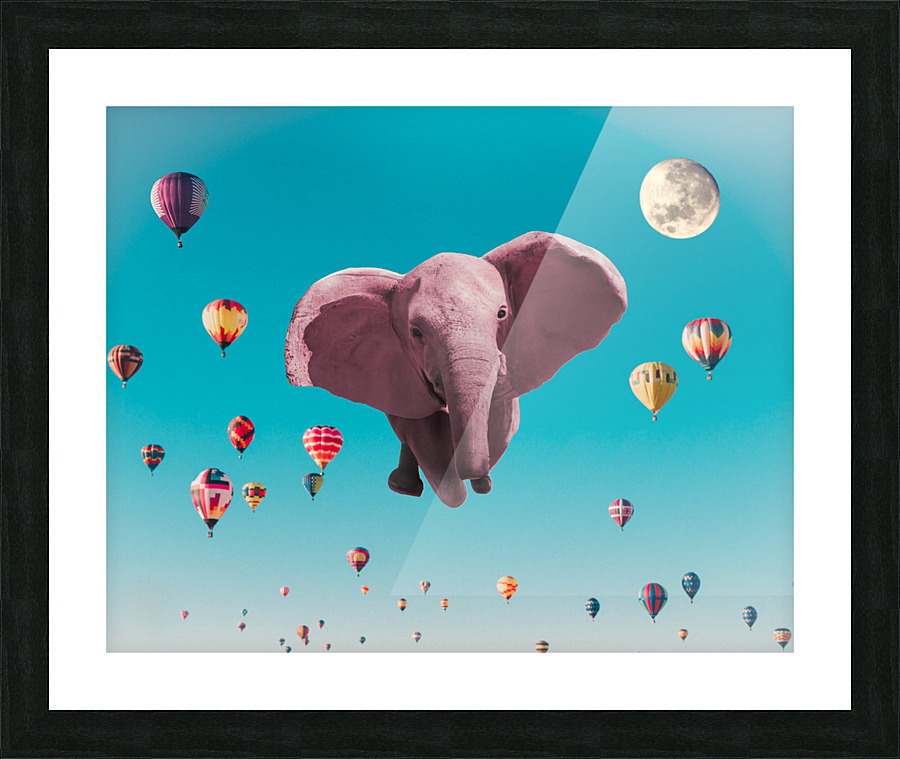 Pink Elephant Picture Frame print